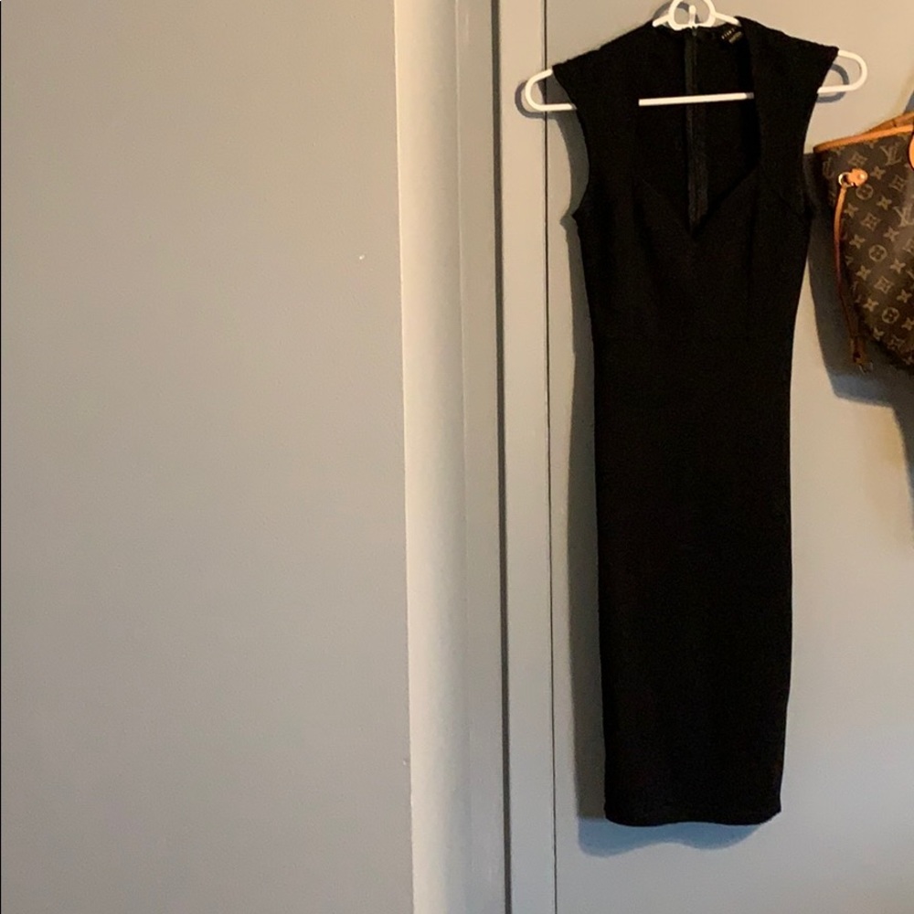 Black scooped dress